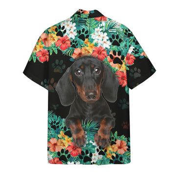 Gearhumans 3D Dachshund Hawaii Shirt