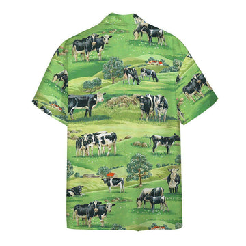 Gearhumans 3D Dairy Cow Hawaii Shirt