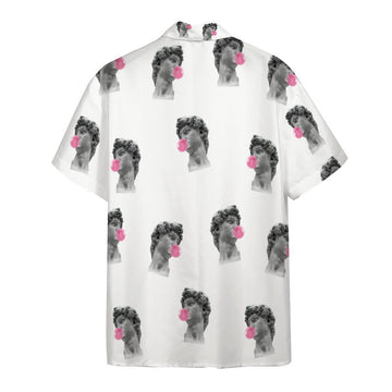 Gearhumans 3D David Michelangelo Bubble Gum Custom Hawaii Shirt