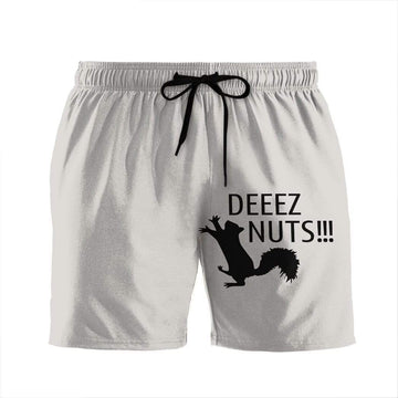 Gearhumans 3D Deeez Nuts Squirrel Custom Beach Shorts Swim Trunks GV09075 Men Shorts Men Shorts S