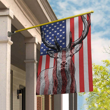 Gearhumans 3D Deer Hunting American Custom Flag