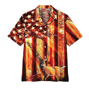Gearhumans 3D Deer Hunting Hawaii Shirt ZZ0505213 Hawai Shirt Short Sleeve Shirt S 