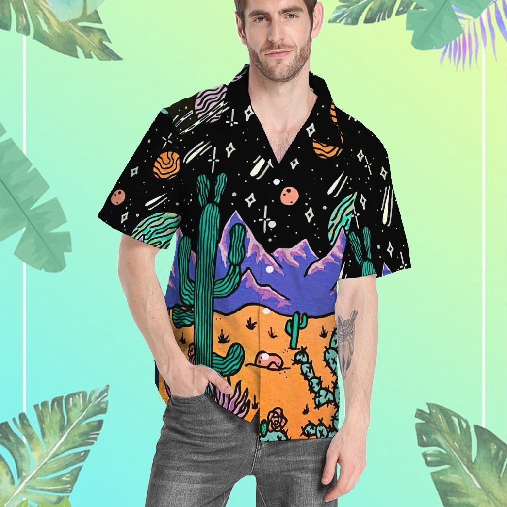 Gearhumans 3D Desert Night Hawaii Shirt ZC130410 Hawai Shirt 