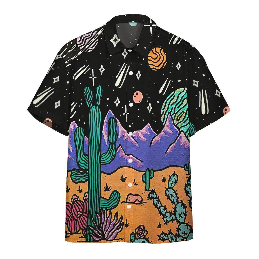 Gearhumans 3D Desert Night Hawaii Shirt ZC130410 Hawai Shirt Short Sleeve Shirt S 