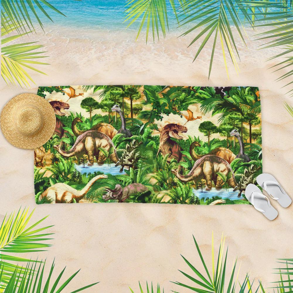 Gearhumans 3D Dinosaur Beach Towel ZZ2505212 Towel 