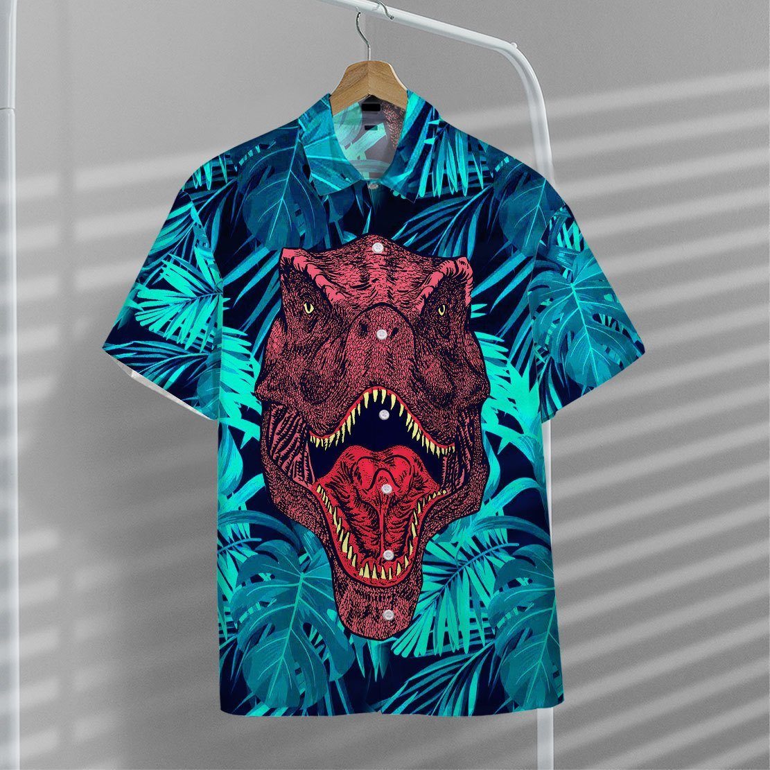 Gearhumans 3D Dinosaur Hawaii Shirt ZZ0405211 Hawai Shirt 