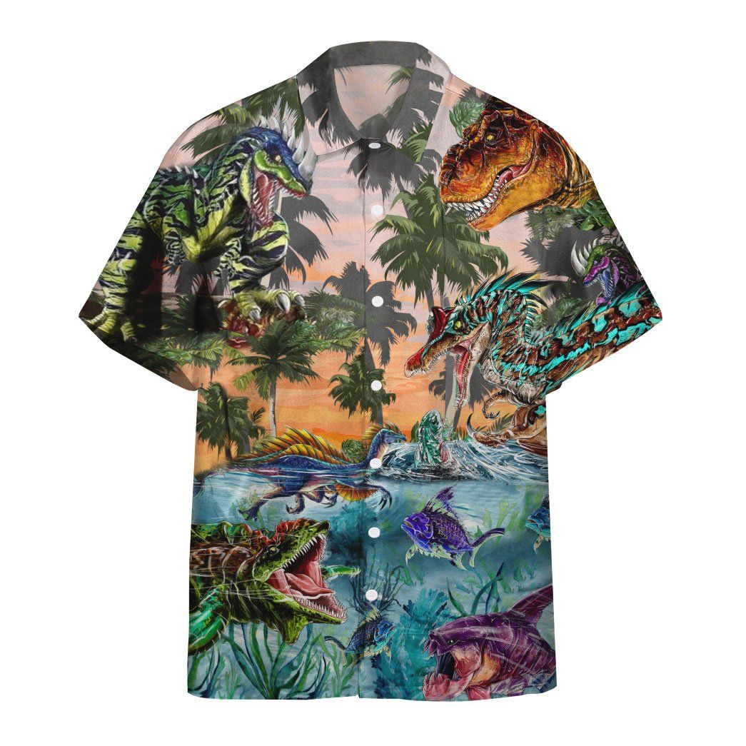 Gearhumans 3D Dinosaur Jura World Custom Short Sleeve Shirt GS1506219 Hawai Shirt Hawai Shirt S 