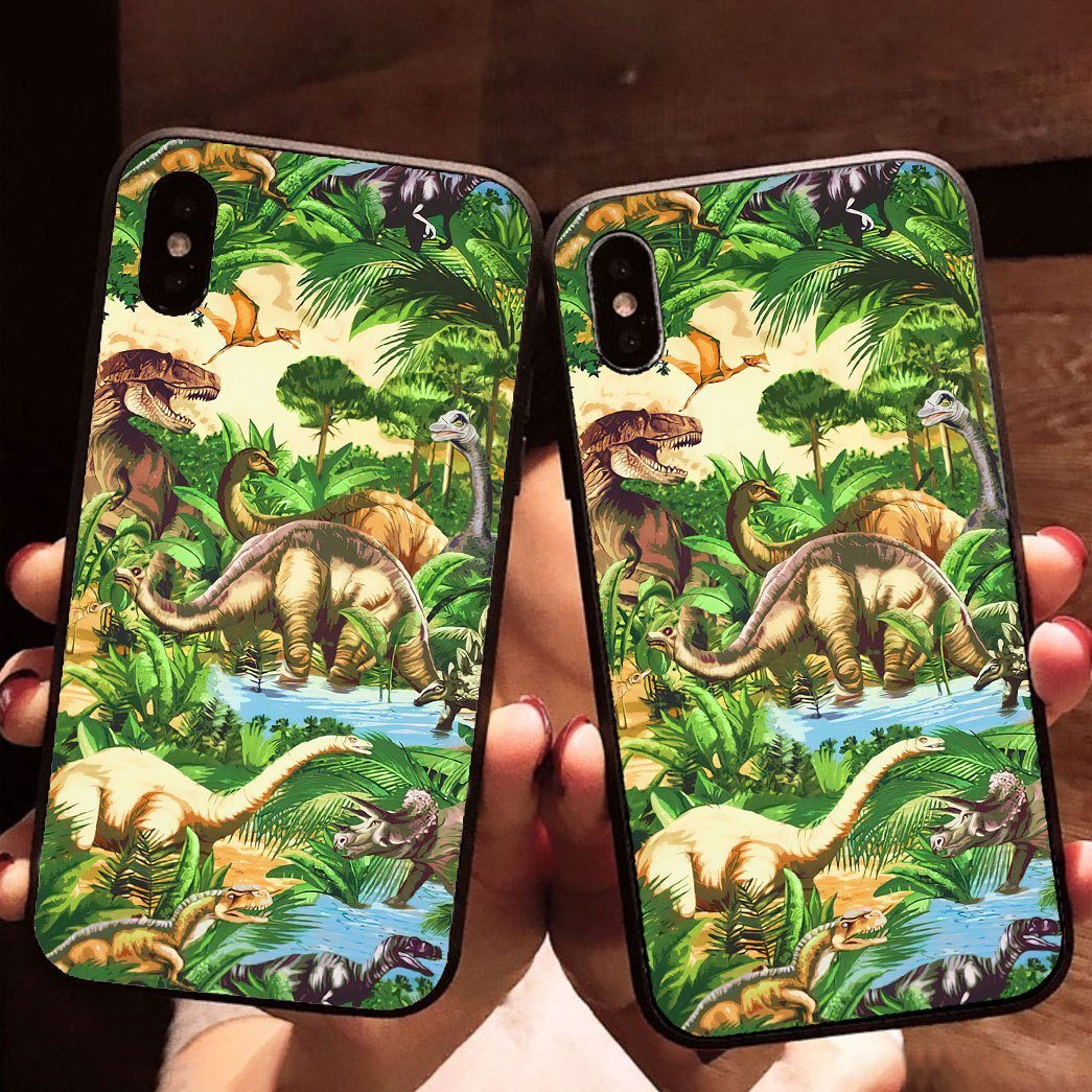 Gearhumans 3D Dinosaur Phone Case ZK2505211 Glass Phone Case 