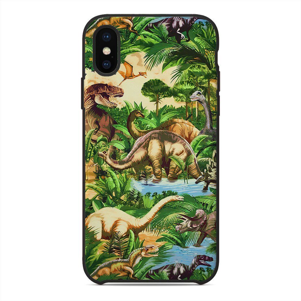 Gearhumans 3D Dinosaur Phone Case ZK2505211 Glass Phone Case Iphone X 