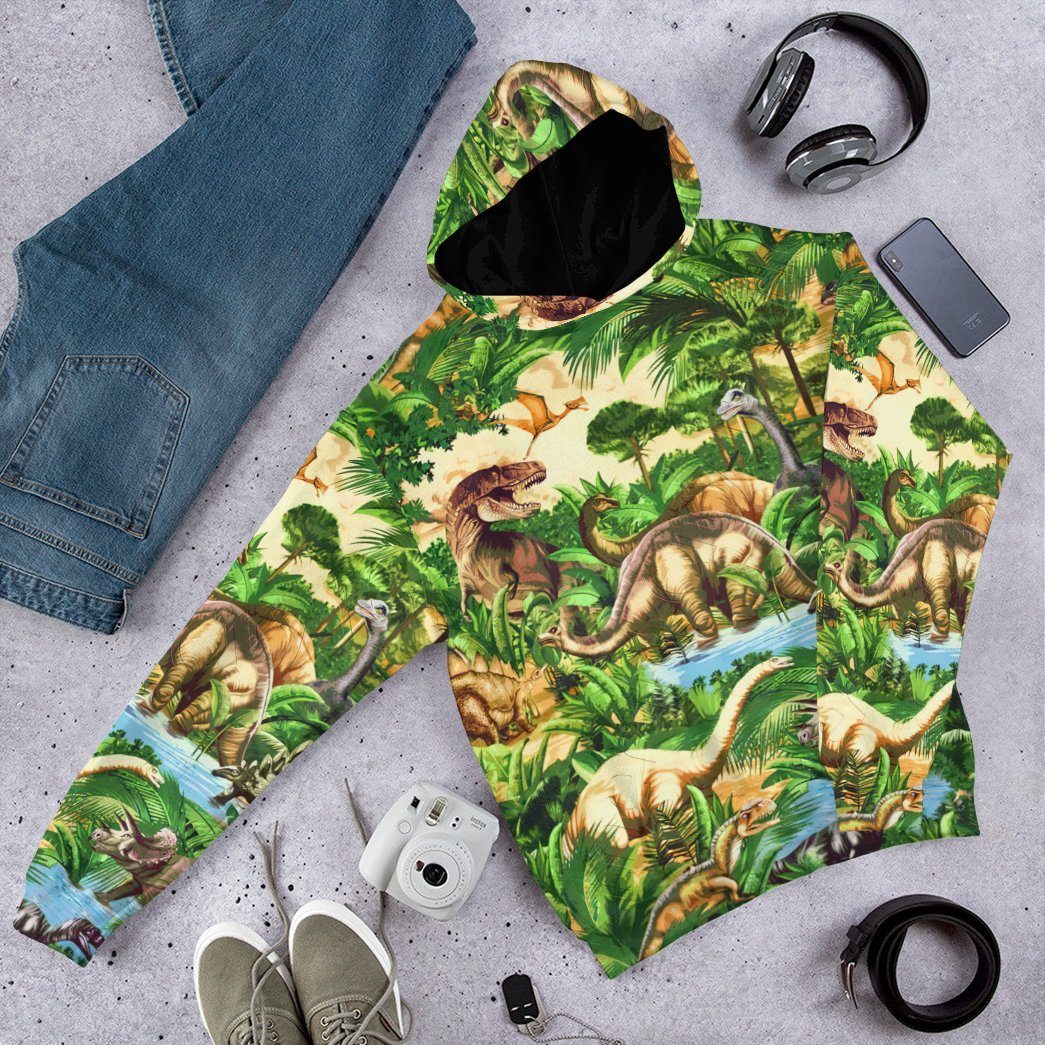 Gearhumans 3D Dinosaur Tshirt Hoodie Apparel ZZ2505214 3D Apparel 