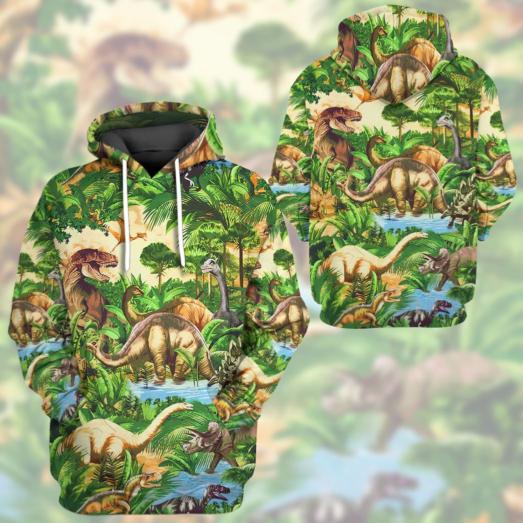 Gearhumans 3D Dinosaur Tshirt Hoodie Apparel ZZ2505214 3D Apparel 