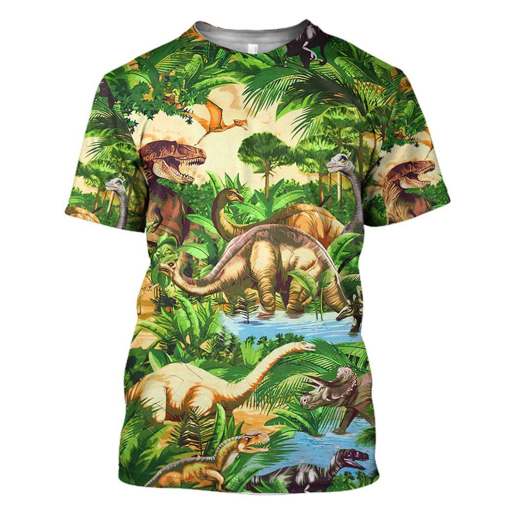 Gearhumans 3D Dinosaur Tshirt Hoodie Apparel ZZ2505214 3D Apparel T-Shirt S 