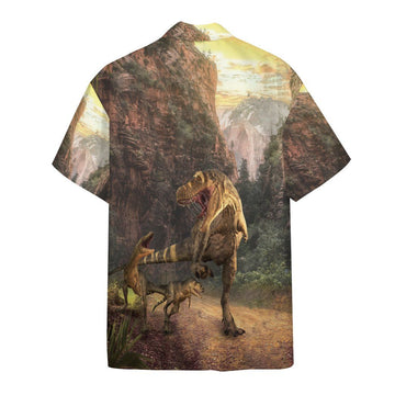 Gearhumans 3D Dinosaurs Park Hawaii Custom Short Sleeve Shirts