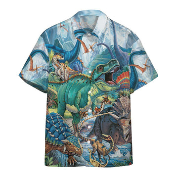 Gearhumans 3D Dinotopia Hawaiian Custom Short Sleeve Shirts GW14062112 Hawai Shirt Short Sleeve Shirt S 