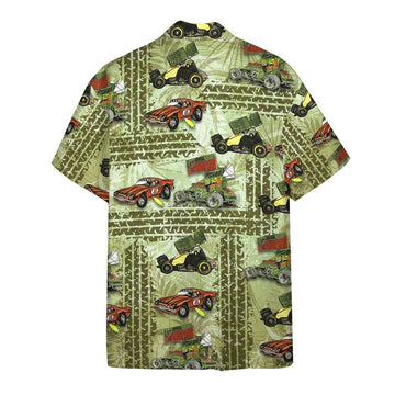 Gearhumans 3D Dirt Track Racing Hawaii Shirt