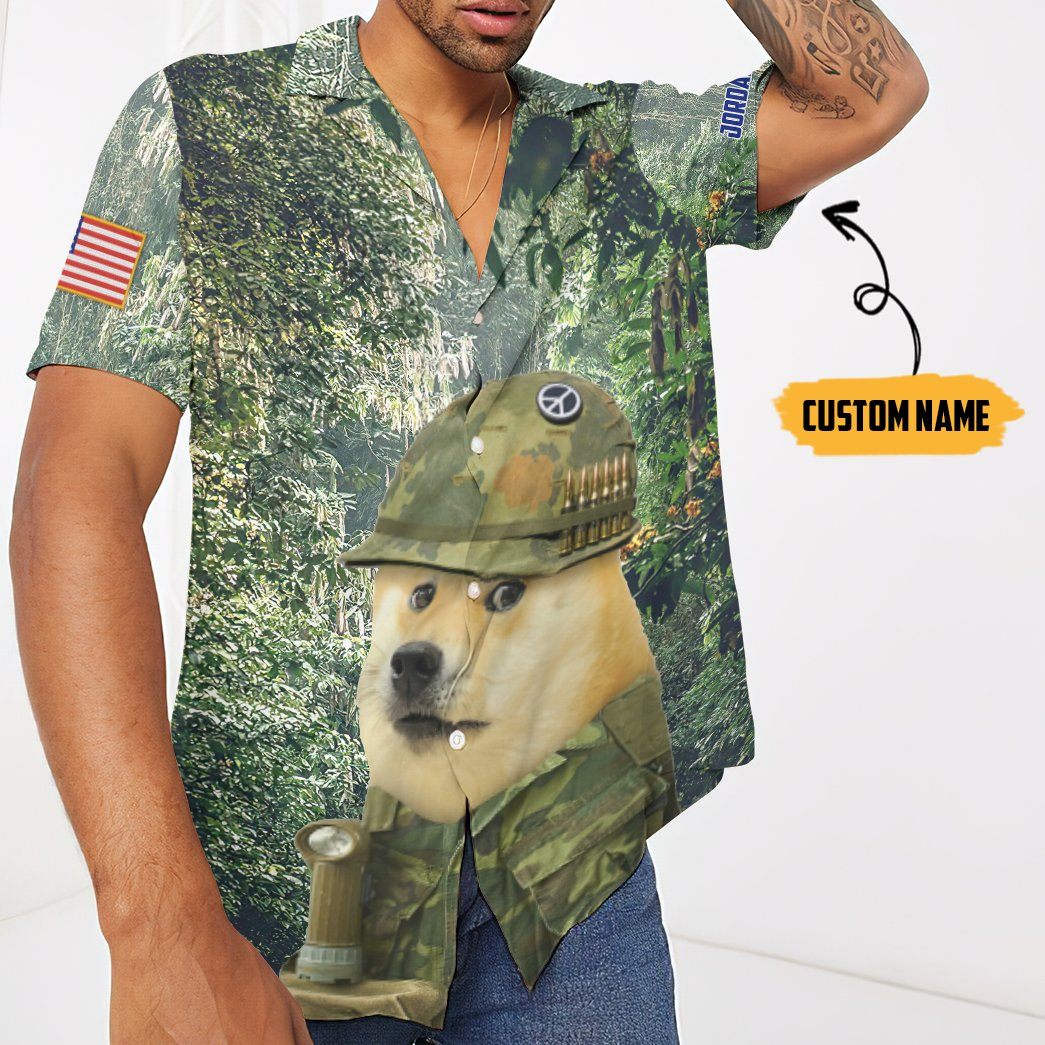 Gearhumans 3D Do You See US Vietnam War Marine Doge In The Jungle Custom Tshirt Hoodie Apparel GO01062111 Hawai Shirt 
