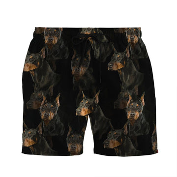 Gearhumans 3D Doberman Dogs Custom Beach Shorts Swim Trunks GO11052112 Men Shorts Men Shorts S 