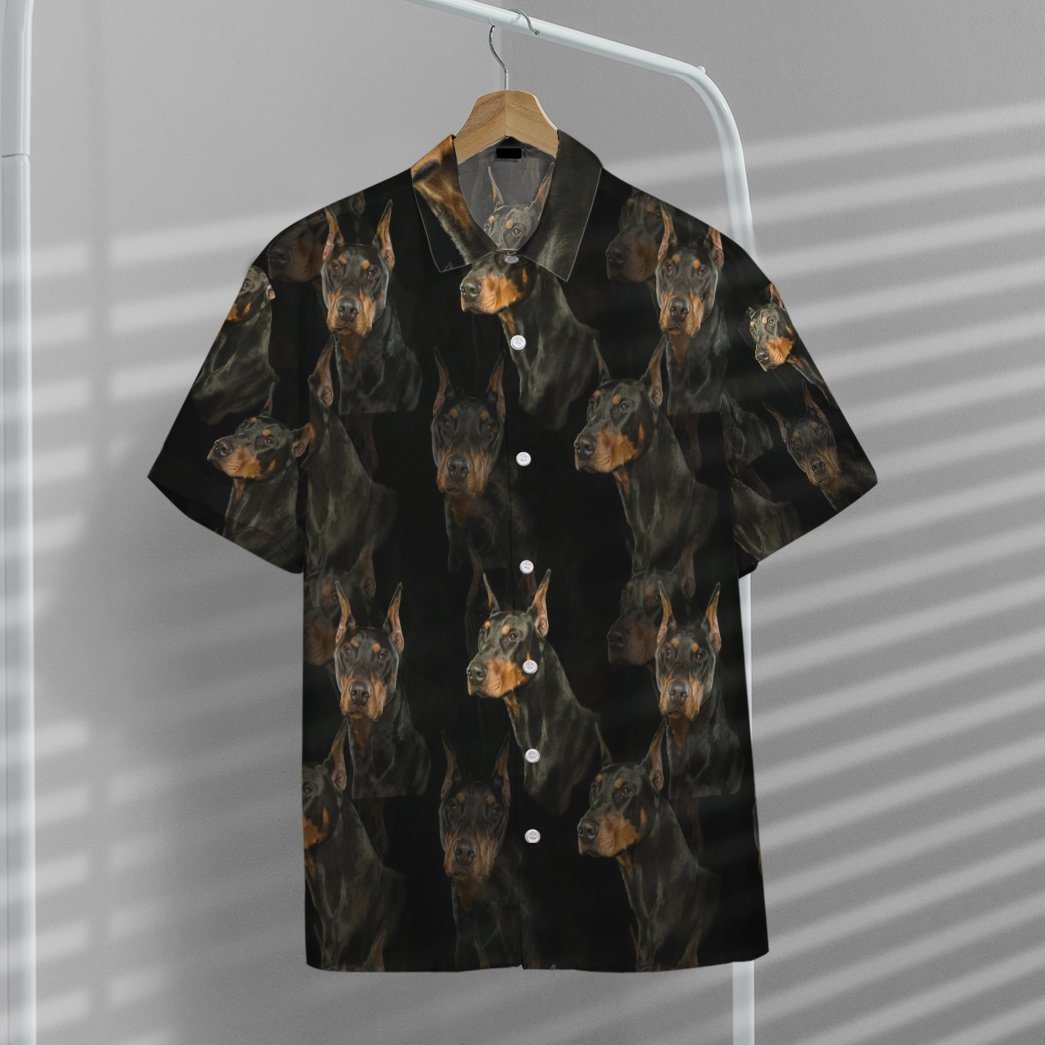 Gearhumans 3D Doberman Dogs Custom Hawaii Shirt GO11052111 Hawai Shirt 