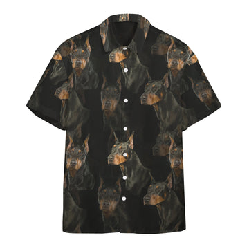 Gearhumans 3D Doberman Dogs Custom Hawaii Shirt