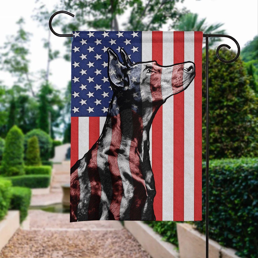 Gearhumans 3D Doberman Pinscher Dog Custom House Flag GS2005211 House Flag 