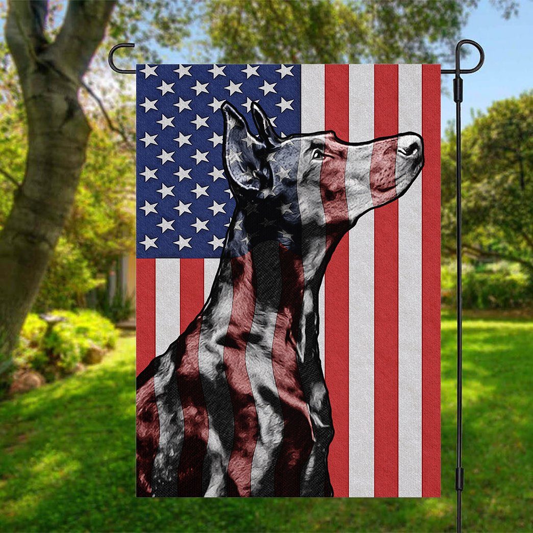 Gearhumans 3D Doberman Pinscher Dog Custom House Flag GS2005211 House Flag 