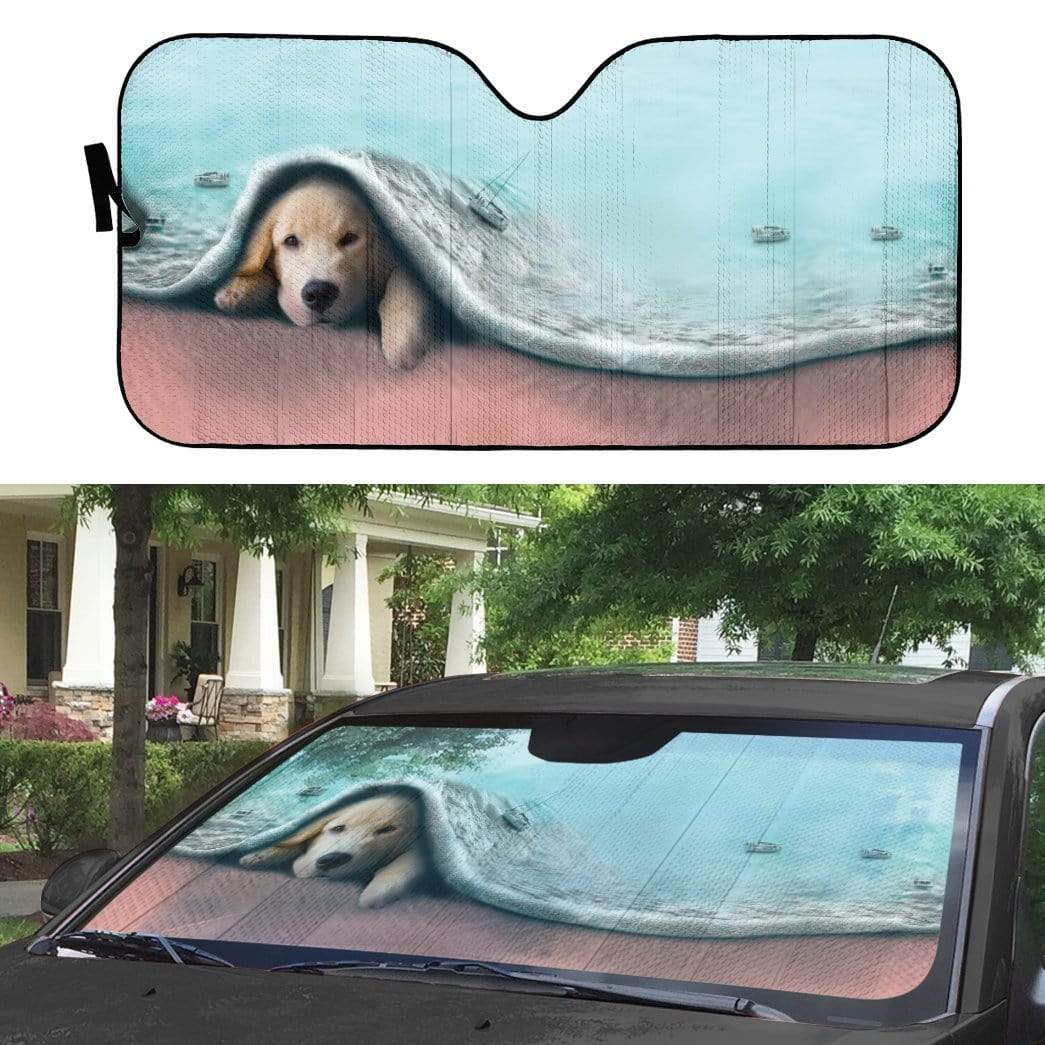 gearhumans 3D Dog Car Auto Sunshade GH20054 Auto Sunshade 