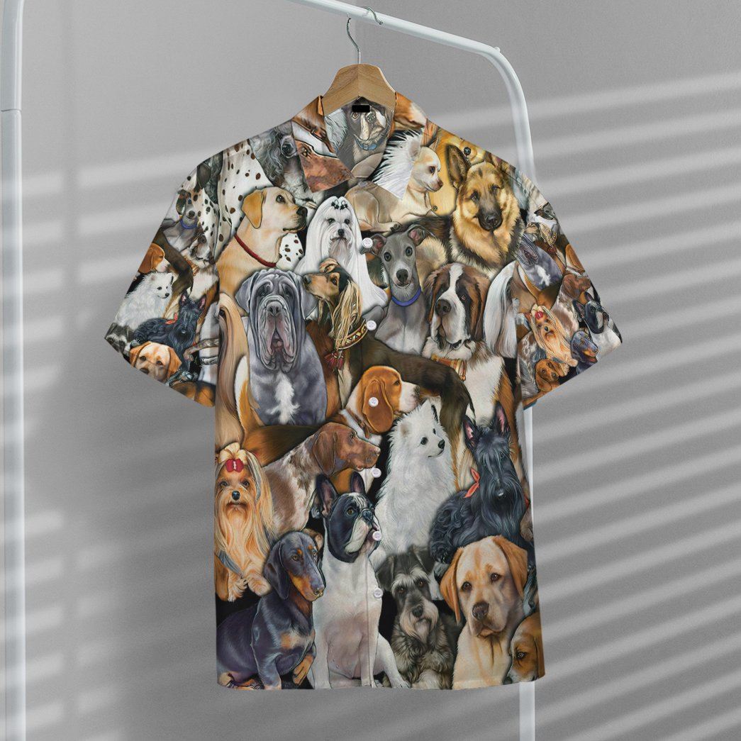 Gearhumans 3D Dog World Custom Short Sleeve Shirt GS06052112 Hawai Shirt 