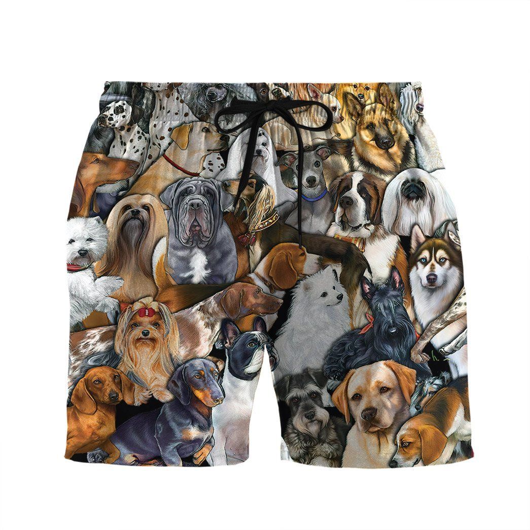 Gearhumans 3D Dog World Custom Short Sleeve Shirt GS06052112 Hawai Shirt Men Shorts S 
