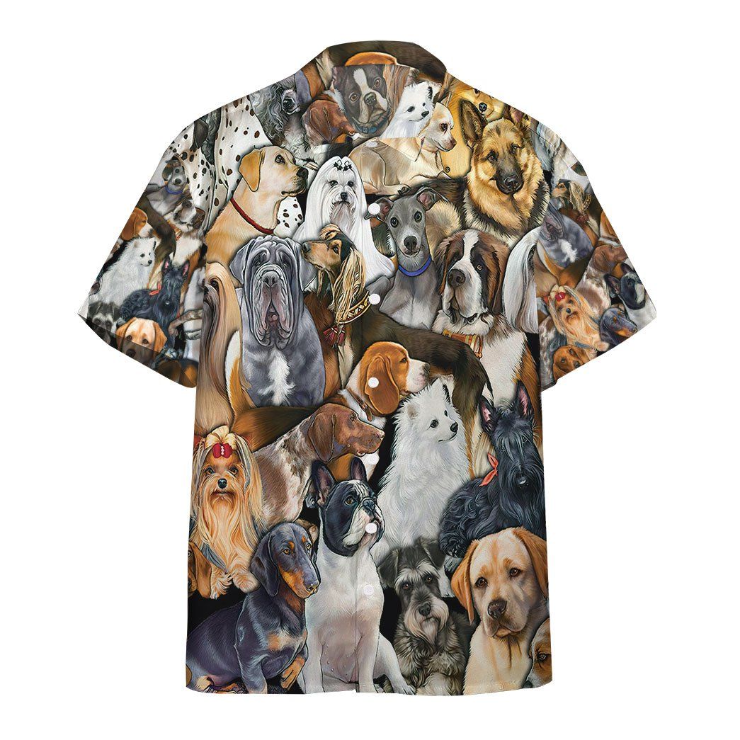 Gearhumans 3D Dog World Custom Short Sleeve Shirt GS06052112 Hawai Shirt Short Sleeve Shirt S 