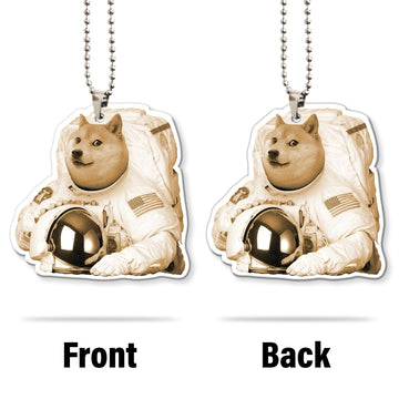 Gearhumans 3D Doge Astronaut Custom Car Hanging