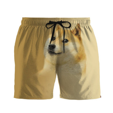 Gearhumans 3D Doge Meme Custom Beach Shorts Swim Trunks GO14052114 Men Shorts Men Shorts S 