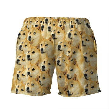 Gearhumans 3D Doge Meme Custom Beach Shorts Swim Trunks GO17052123 Men Shorts 