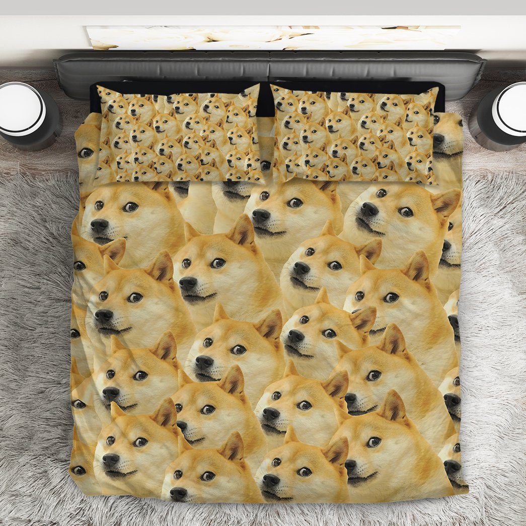 Gearhumans 3D Doge Meme Custom Bedding Set GO19052116 Bedding Set 