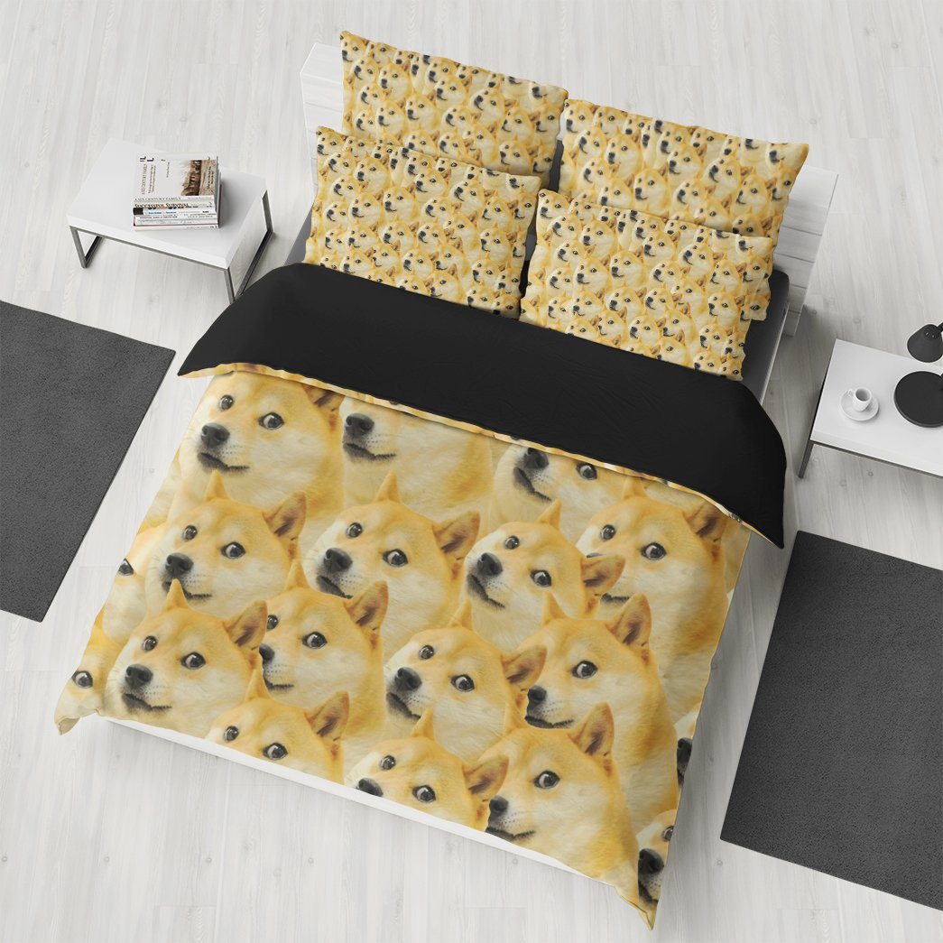 Gearhumans 3D Doge Meme Custom Bedding Set GO19052116 Bedding Set 