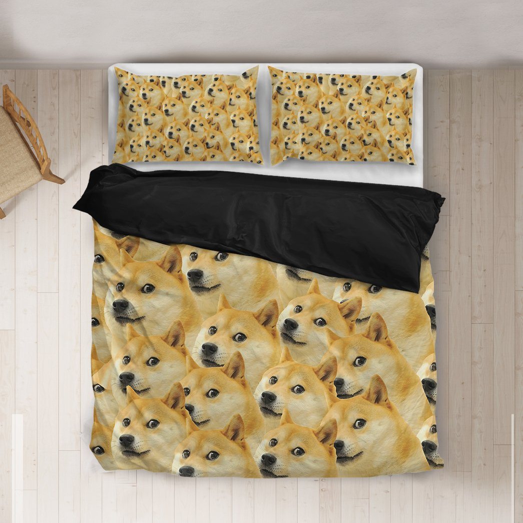 Gearhumans 3D Doge Meme Custom Bedding Set GO19052116 Bedding Set 