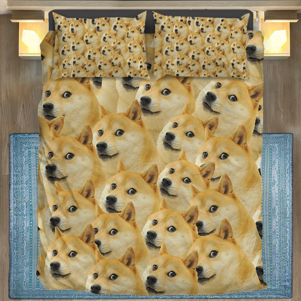 Gearhumans 3D Doge Meme Custom Bedding Set GO19052116 Bedding Set 