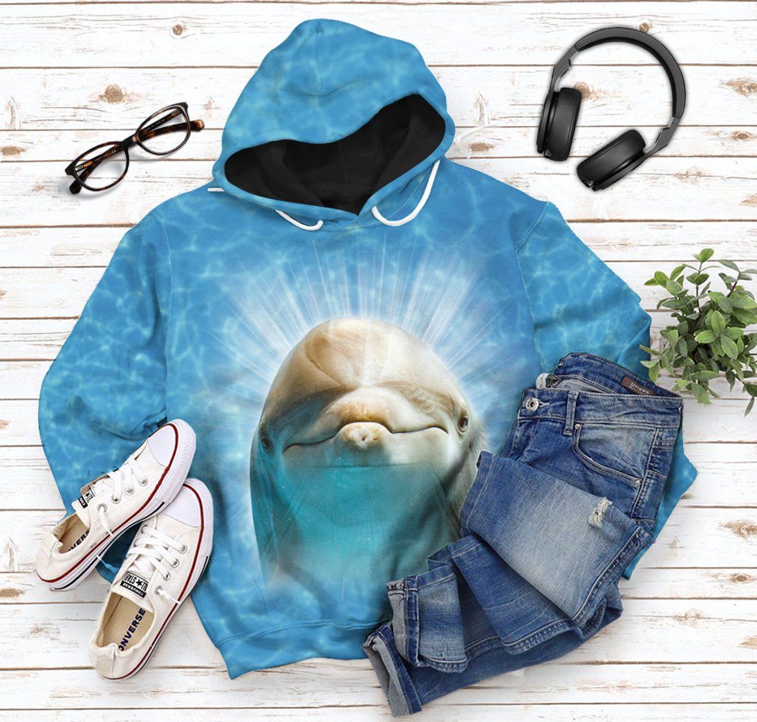 Gearhumans 3D Dolphin Custom Tshirt Hoodie Apparel GW02062128 3D Apparel 