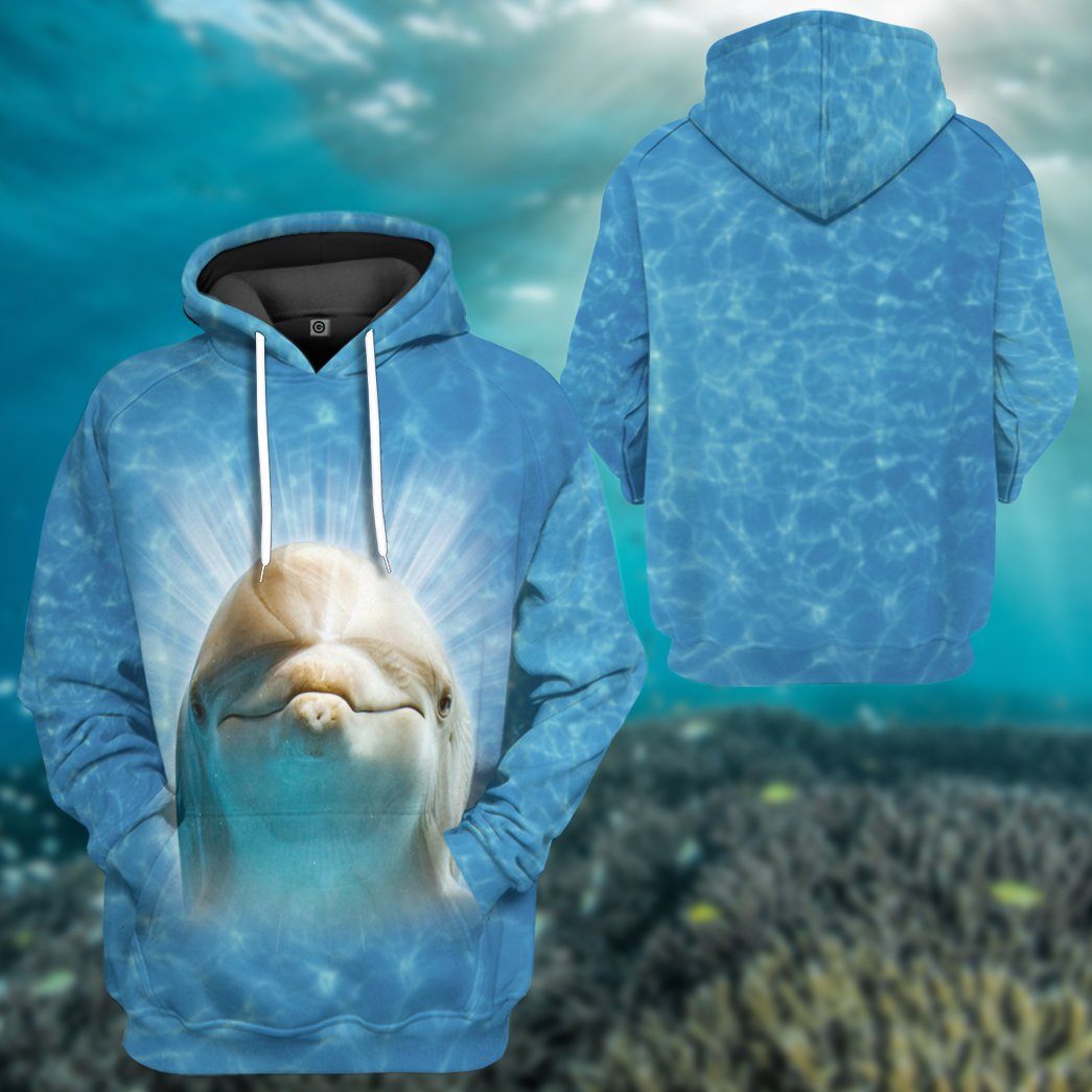 Gearhumans 3D Dolphin Custom Tshirt Hoodie Apparel GW02062128 3D Apparel 