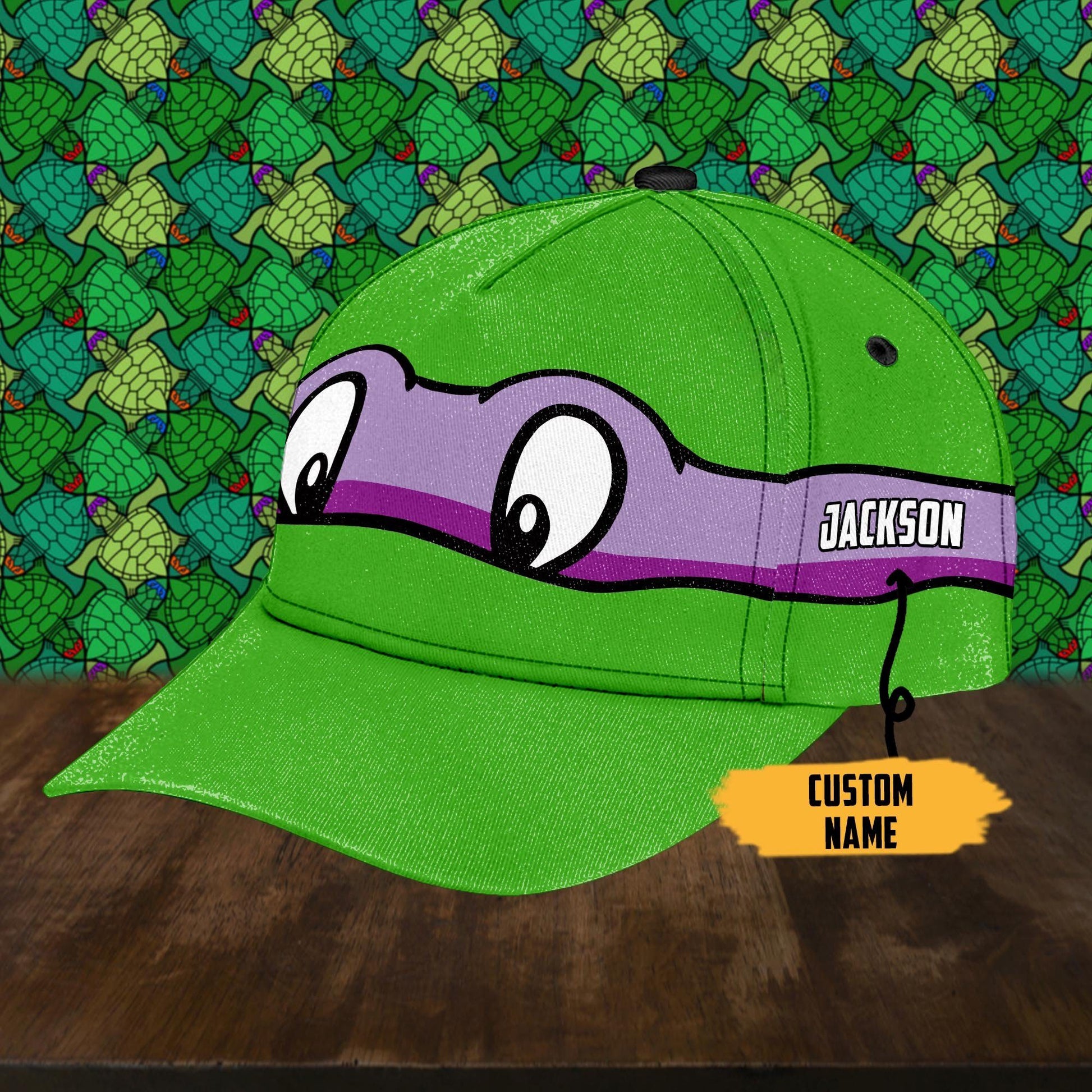 Gearhumans 3D Donatello TMNT Custom Name Classic Cap GW060418 Cap