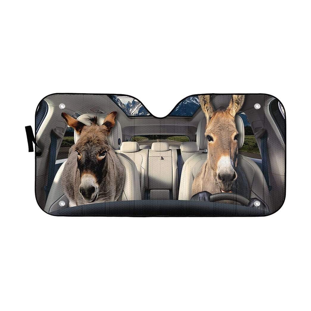 gearhumans 3D Donkey Custom Car Auto Sunshade GL030824 Auto Sunshade 57''x27.5'' 