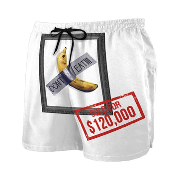 Gearhumans 3D Dont Eat My Banana Beach Shorts Swim Trunks