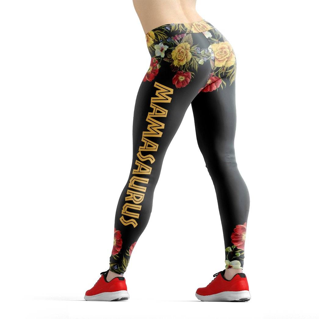 Gearhumans 3D Dont Mess With Mamasaurus Mothers Day Gift Custom Legging GW08042 Leggings