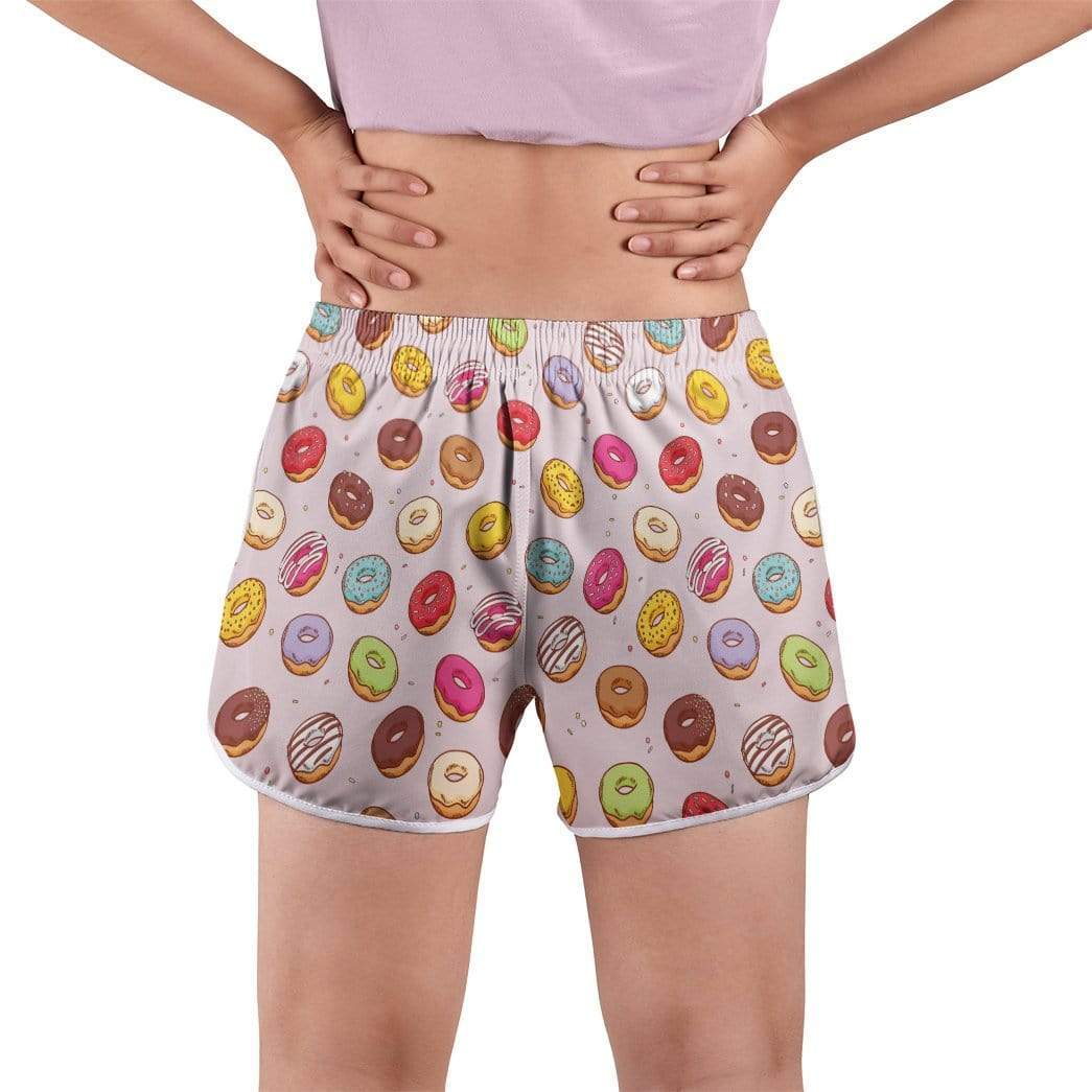 Gearhumans 3D Donut Custom Women Beach Shorts GW290713 Women Shorts