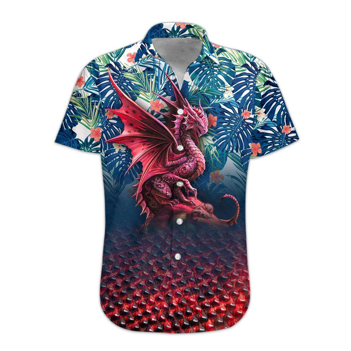 Gearhumans 3D Dragon Hawaii Shirt ZG-HW23072002 Short Sleeve Shirt S