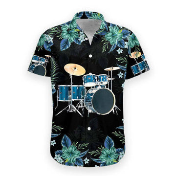 Gearhumans 3D Drum Hawaii Shirt hawaii Short Sleeve Shirt S