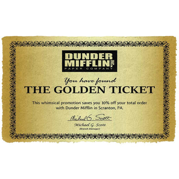 Gearhumans 3D Dunder Mifflin The Golden Ticket Custom Doormat
