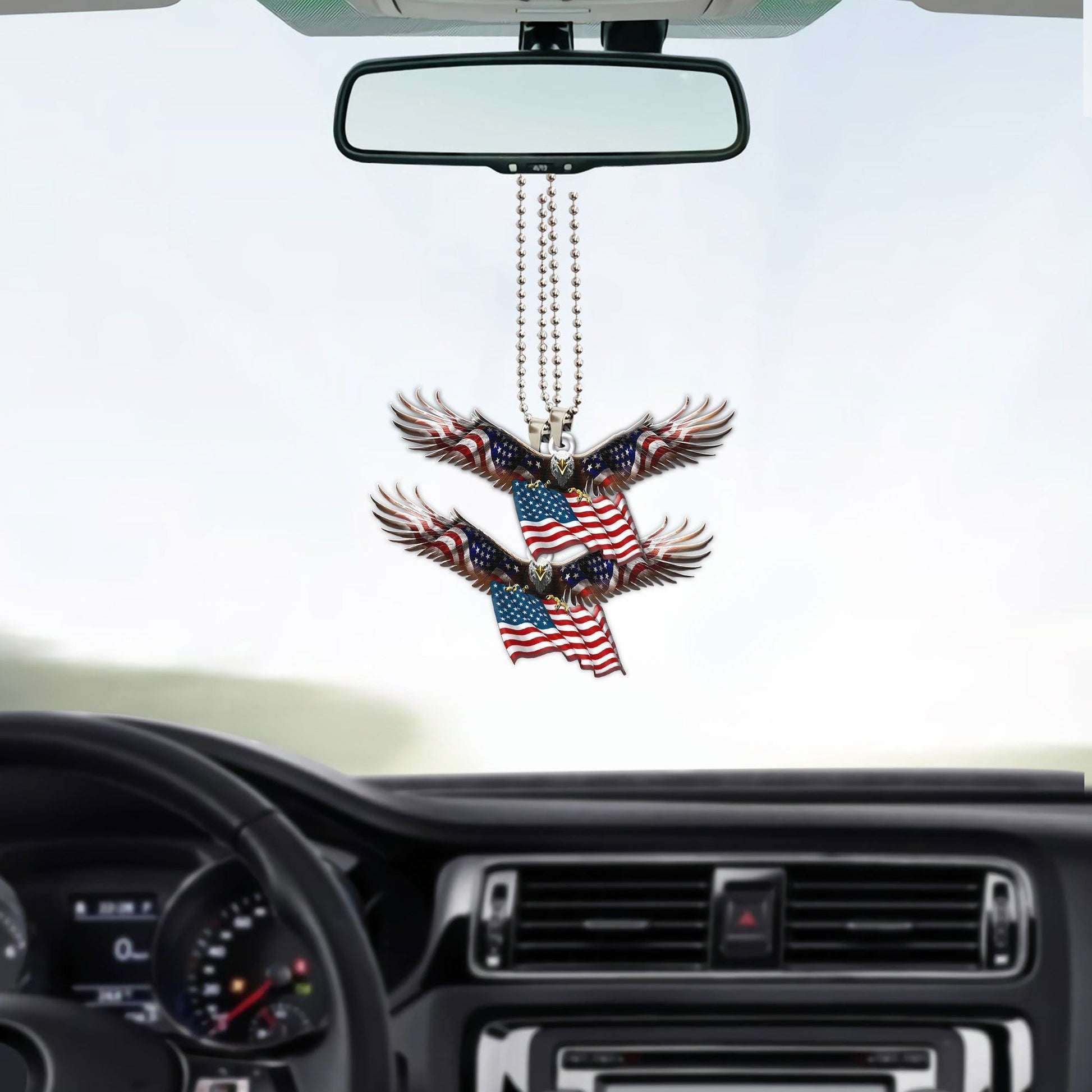Gearhumans 3D Eagle American Flag Custom Car Hanging GW1006211 Car Hanging 