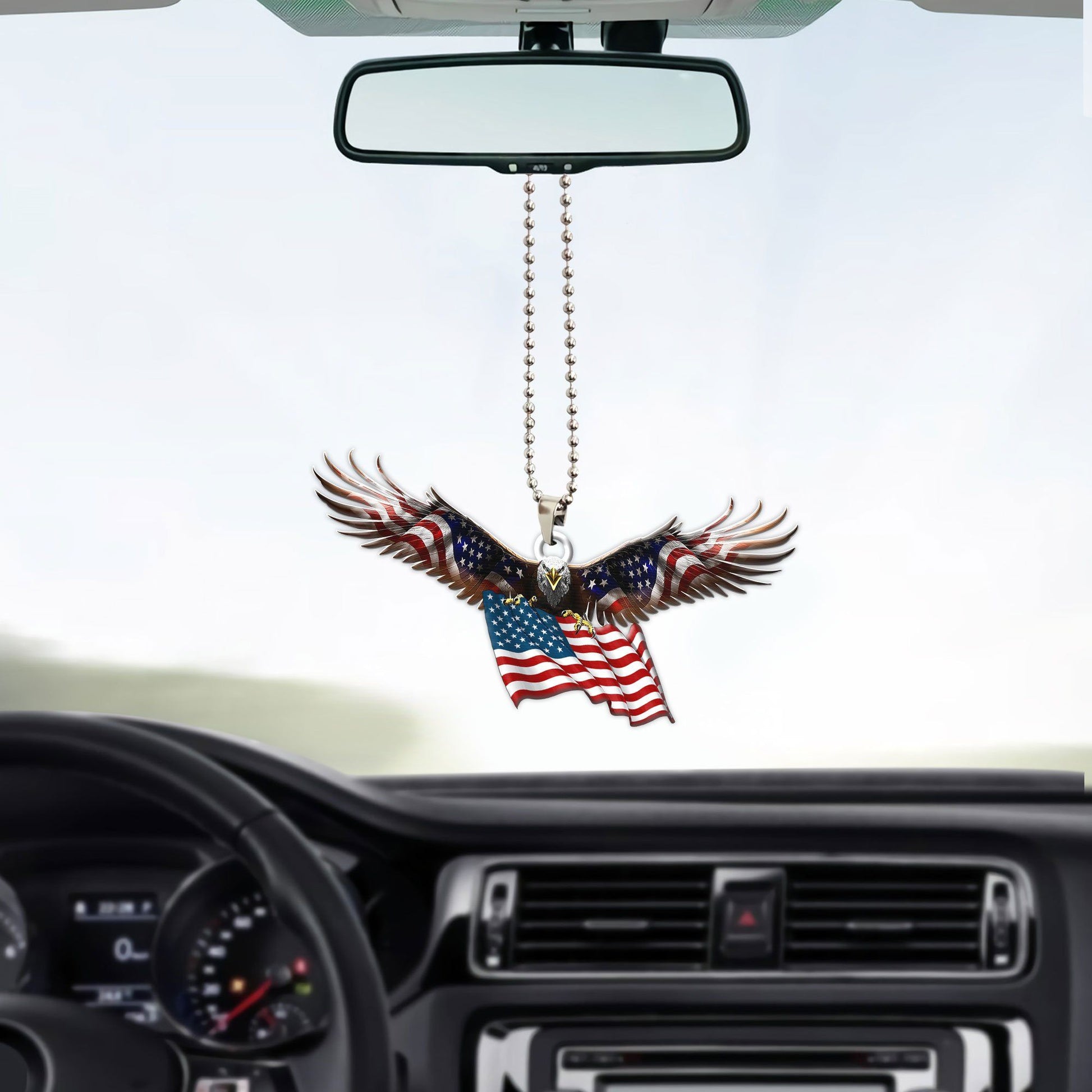 Gearhumans 3D Eagle American Flag Custom Car Hanging GW1006211 Car Hanging 