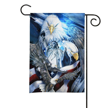 Gearhumans 3D Eagle And Statue Of Liberty Custom Flag