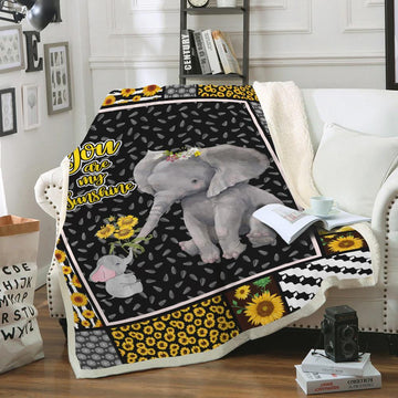 Gearhumans 3D Elephant Mom Mothers Day Gift Custom Blanket